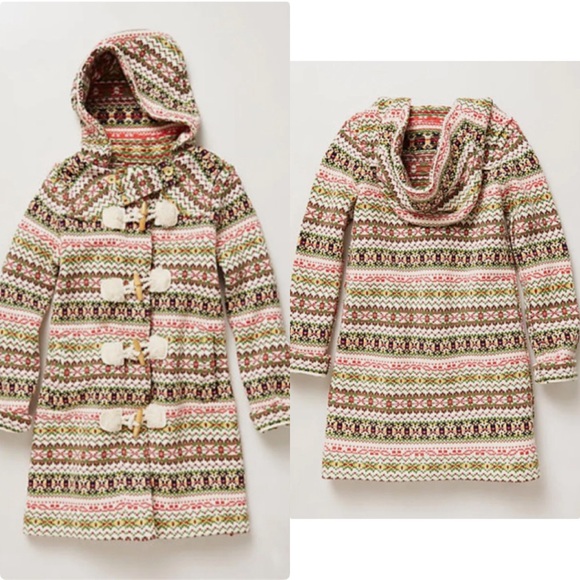 Archival Fairisle Sweater coat Anthropologie - Picture 4 of 6